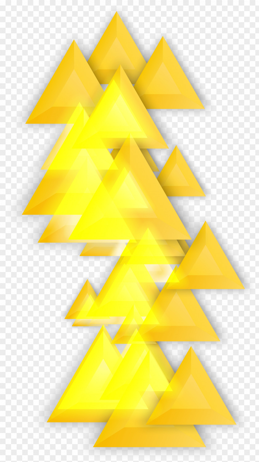 Yellow Gradient Fashion Triangle Pattern PNG