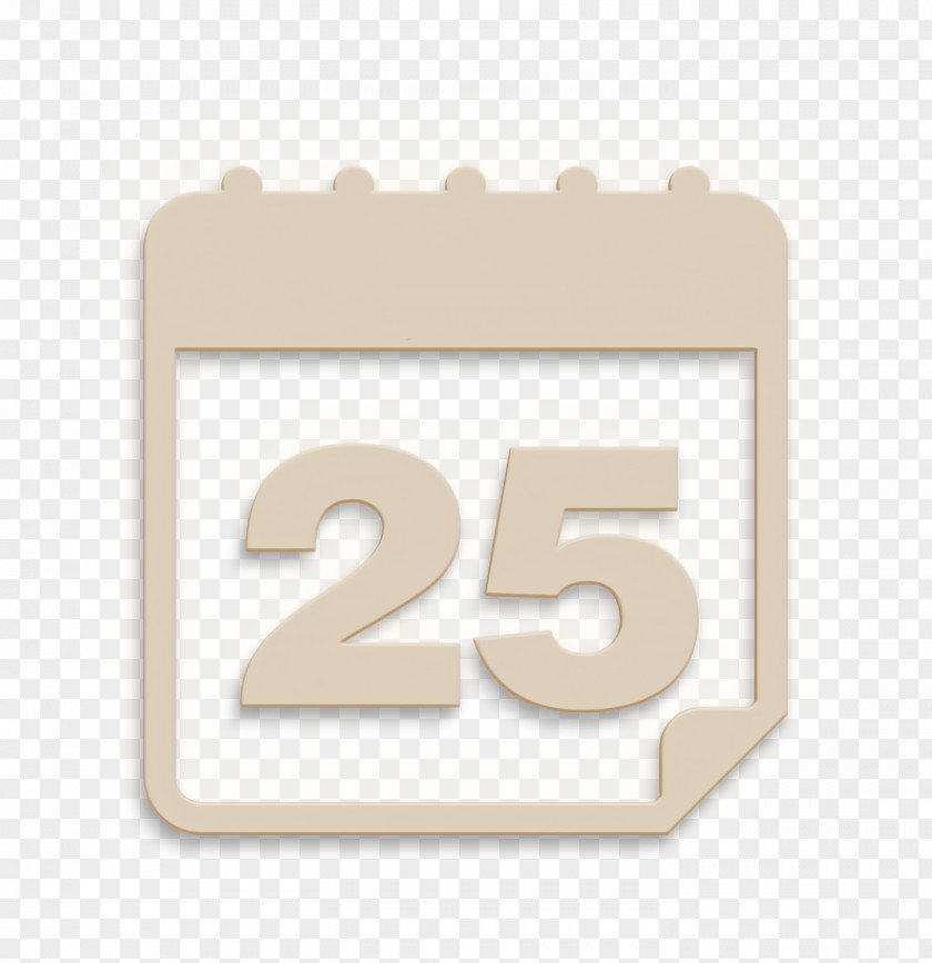 Calendar Page Of Day 25 Icon Icons Interface PNG