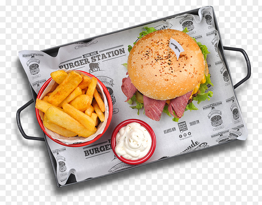 Junk Food Breakfast Sandwich French Fries Cheeseburger Hamburger Fast PNG