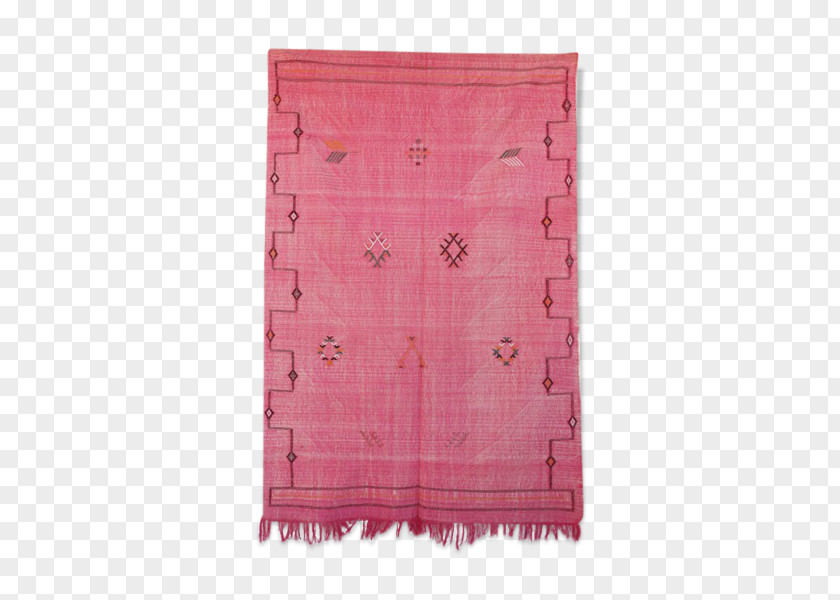 Moroccan Pattern Silk Pink M Rectangle Stole PNG
