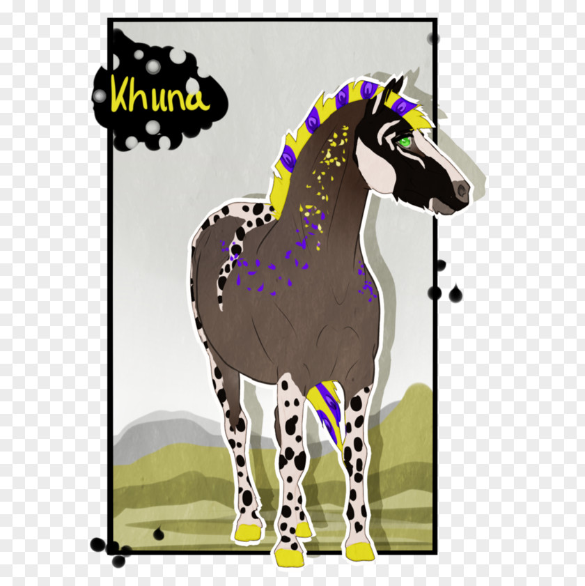Mustang Stallion Giraffe Pack Animal Illustration PNG