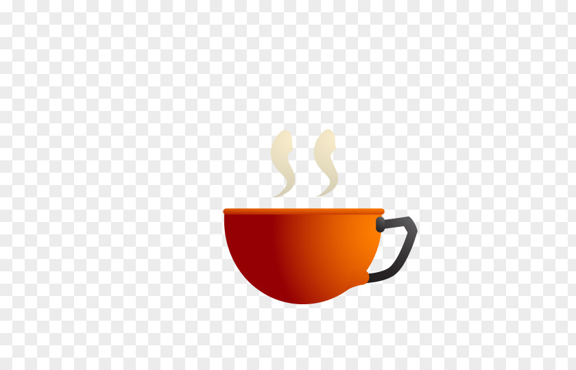 Orange Mug Coffee Cup Cafe Yellow Pattern PNG
