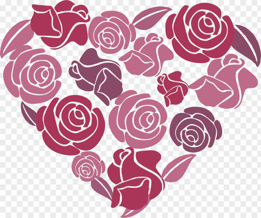 Rose Heart Cliparts Clip Art PNG