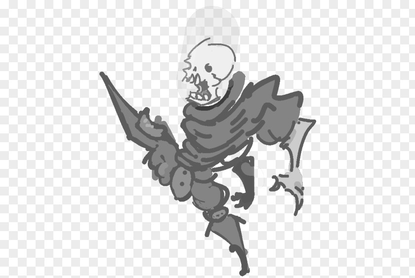 Skeleton Gun Legendary Creature Black M Clip Art PNG