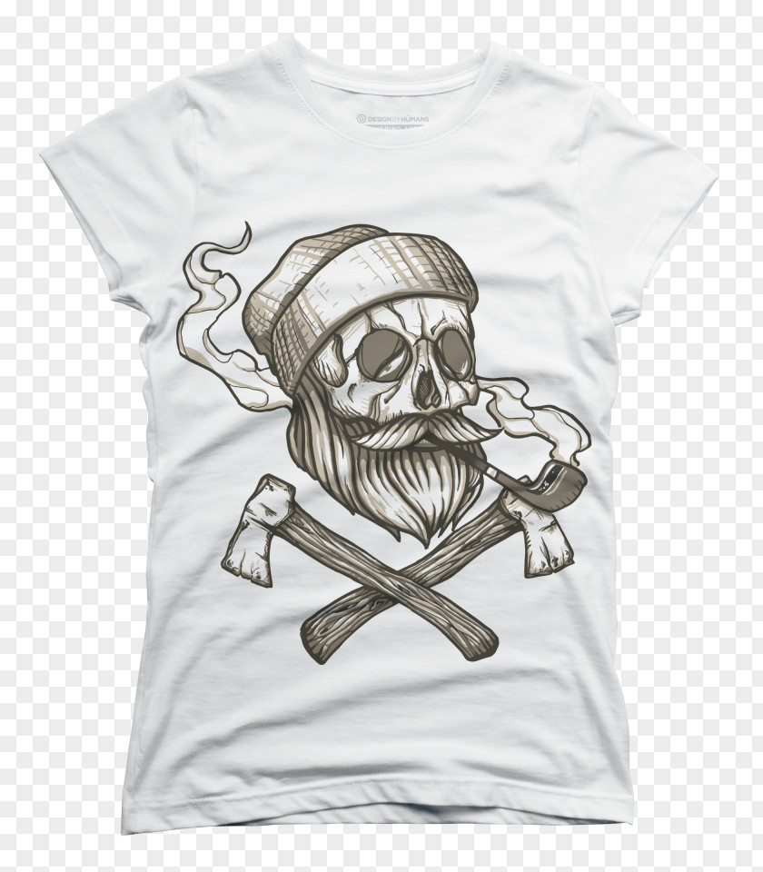 T-shirt Printed Hoodie Skull PNG