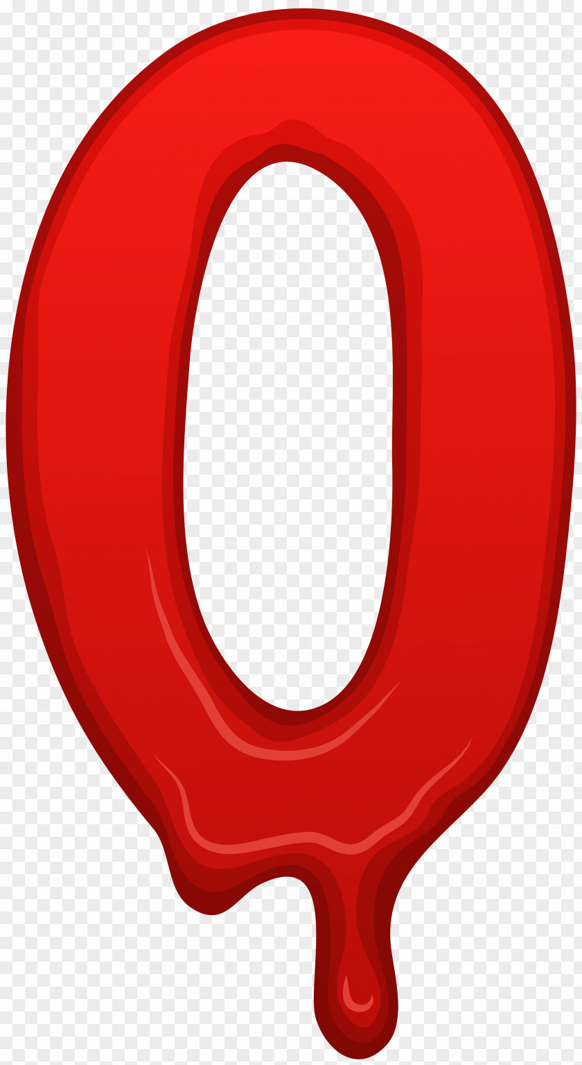 Bloody Number Zero Clip Art Image PNG