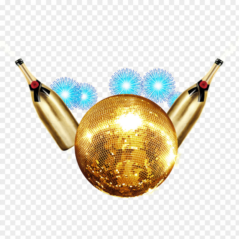 Global Celebration Gold Party Ball PNG