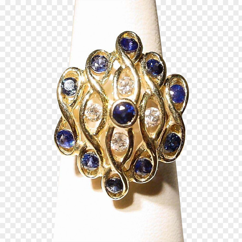 Sapphire Jewellery Ring Colored Gold Diamond PNG
