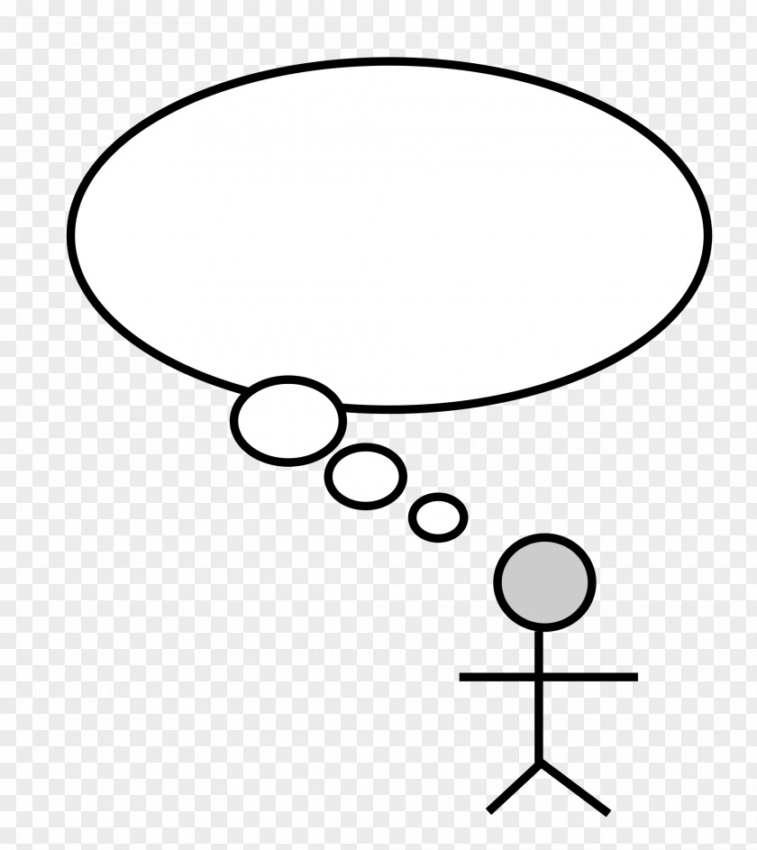 Thought Stick Figure Person Speech Balloon Clip Art PNG