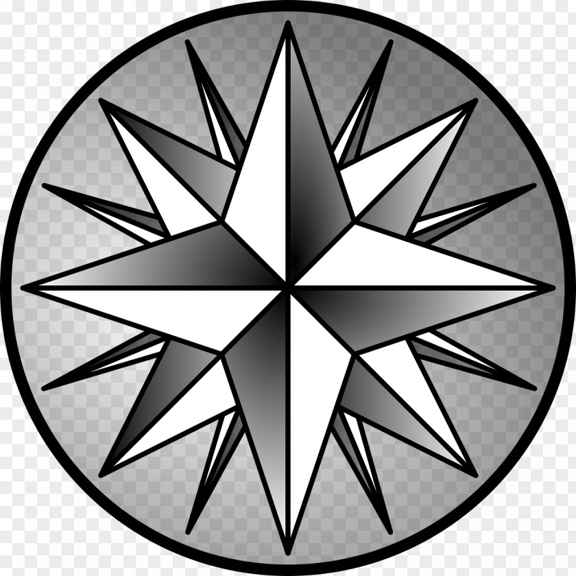 East Wind Direction Compass Rose PNG