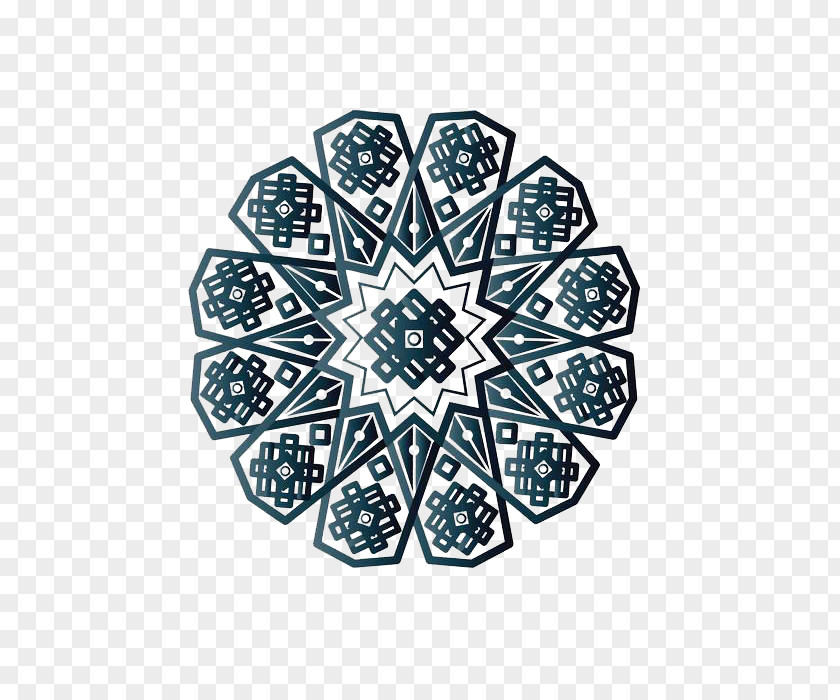 A Dark Blue Islamic Pattern Geometric Patterns PNG