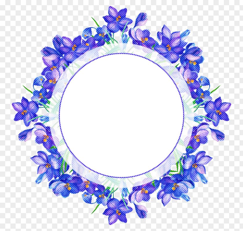 Lei Lavender Blue Flower Borders And Frames PNG