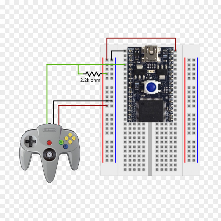 Nintendo Joystick Microcontroller 64 Controller Super Entertainment System Game Controllers PNG