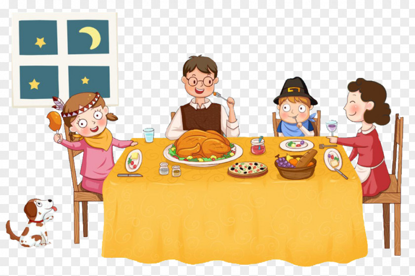 Reunion Dinner Table Clip Art PNG