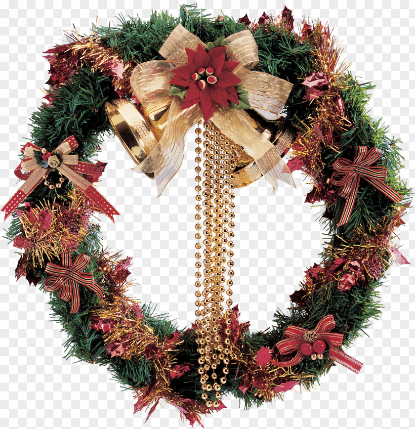 Wreath Christmas Lights Ornament Decoration PNG