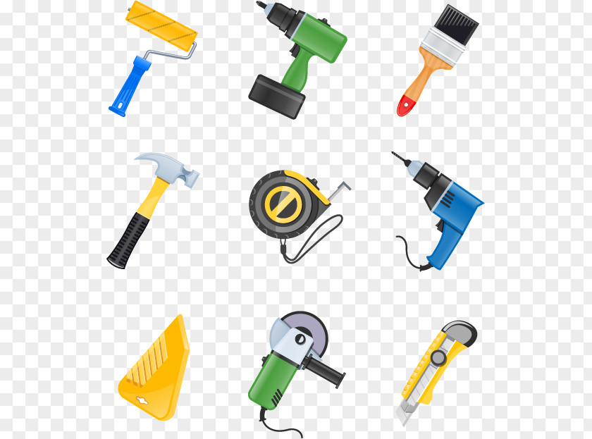 Construction Tools Icon Vector Material Building Tool Clip Art PNG