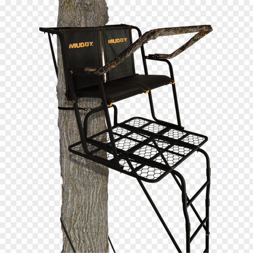 Man On Ladder Pool Tree Stands Muddy Partner 2-Man Ladderstand Big-game Hunting Side-Kick PNG