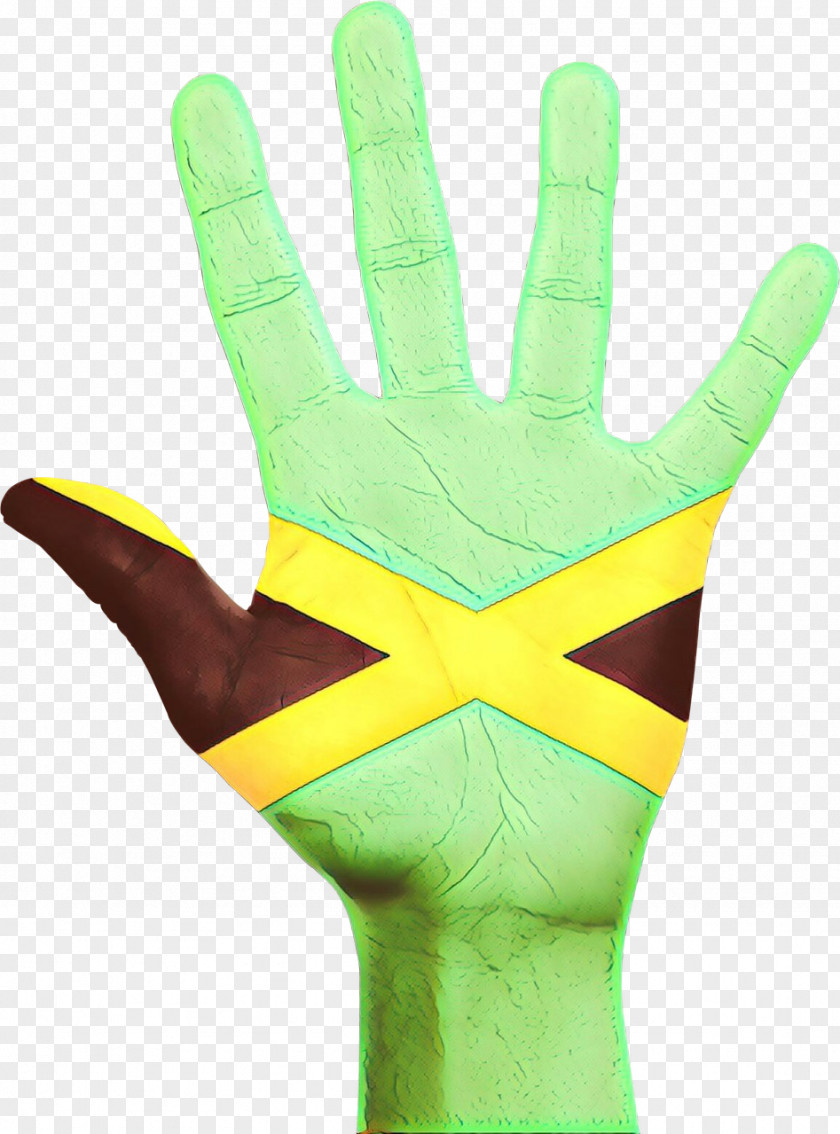 Safety Glove Gesture Football Background PNG