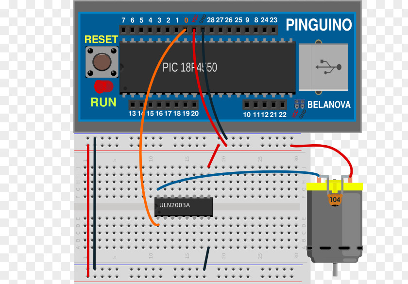 Engine Breadboard Electronics H Bridge DC Motor Electronic Component PNG