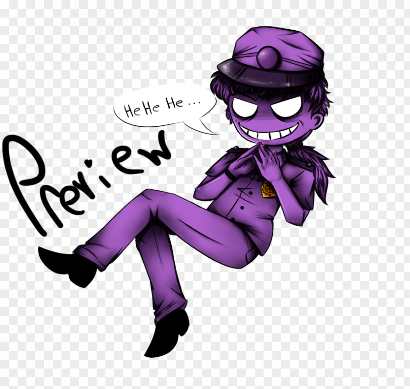 Five Nights At Freddy's Purple Guy Illustration Human Font Animated Cartoon Legendary Creature PNG