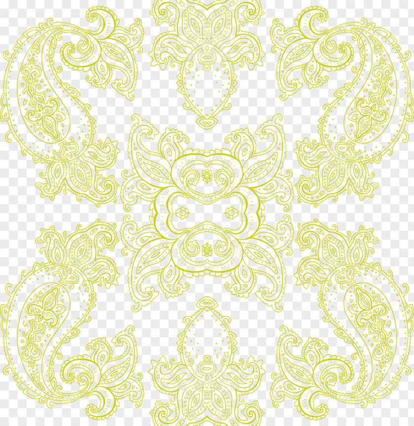 Paisley Floral Design Pattern PNG