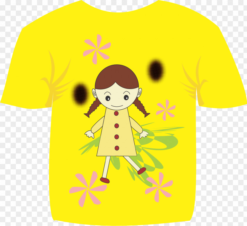 T-shirt Vertebrate Smiley Yellow Sleeve PNG