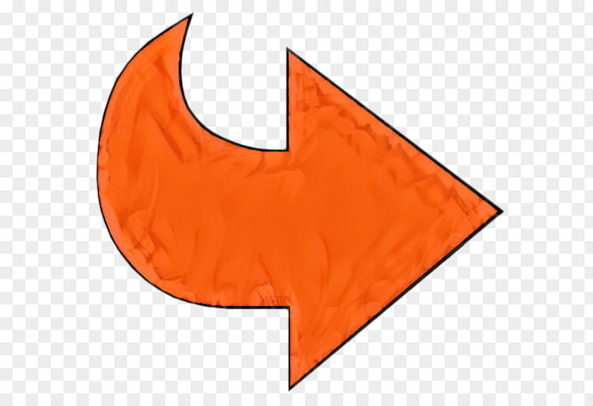 Triangle Orange Line Art Arrow PNG