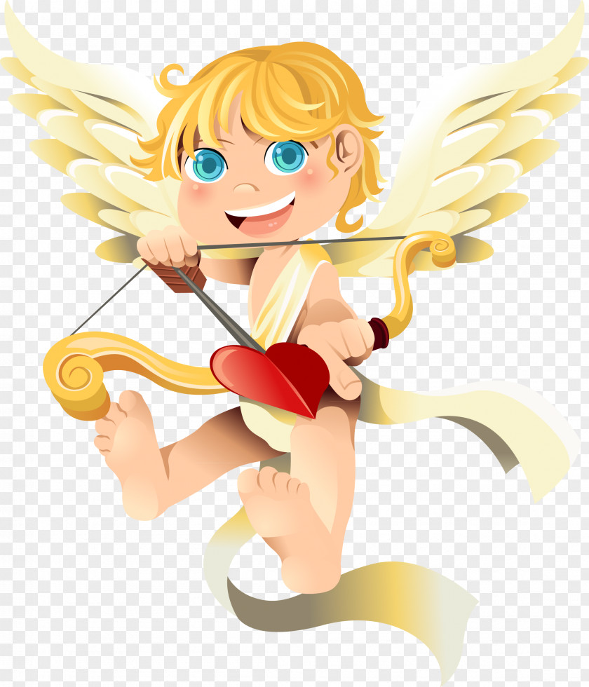 Valentines Day Valentine's Cupid Illustration Clip Art Image PNG