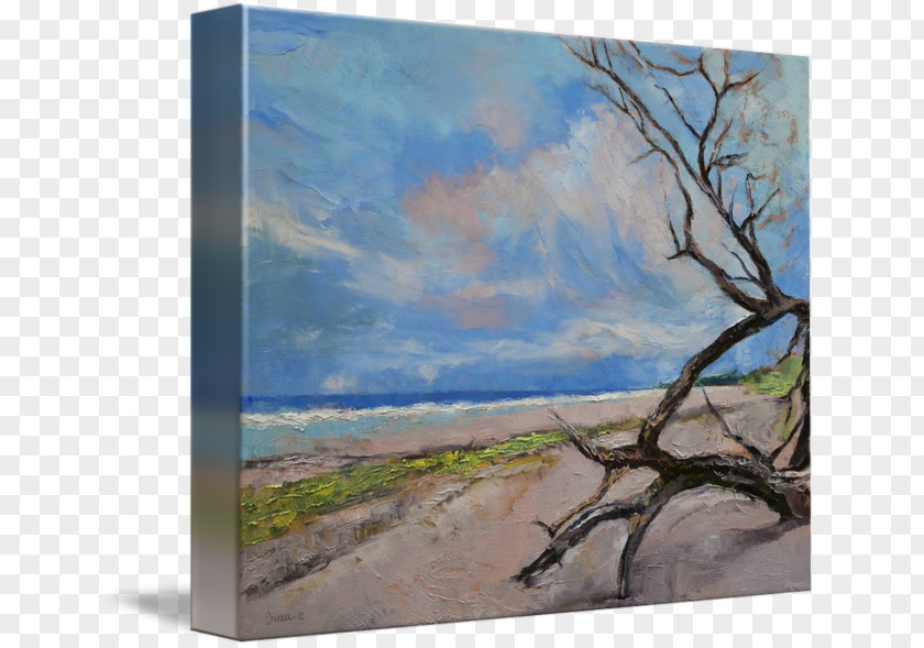 Painting Driftwood Canvas Art Tree PNG