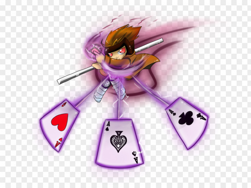 Gambit Purple Violet Lilac Cartoon PNG