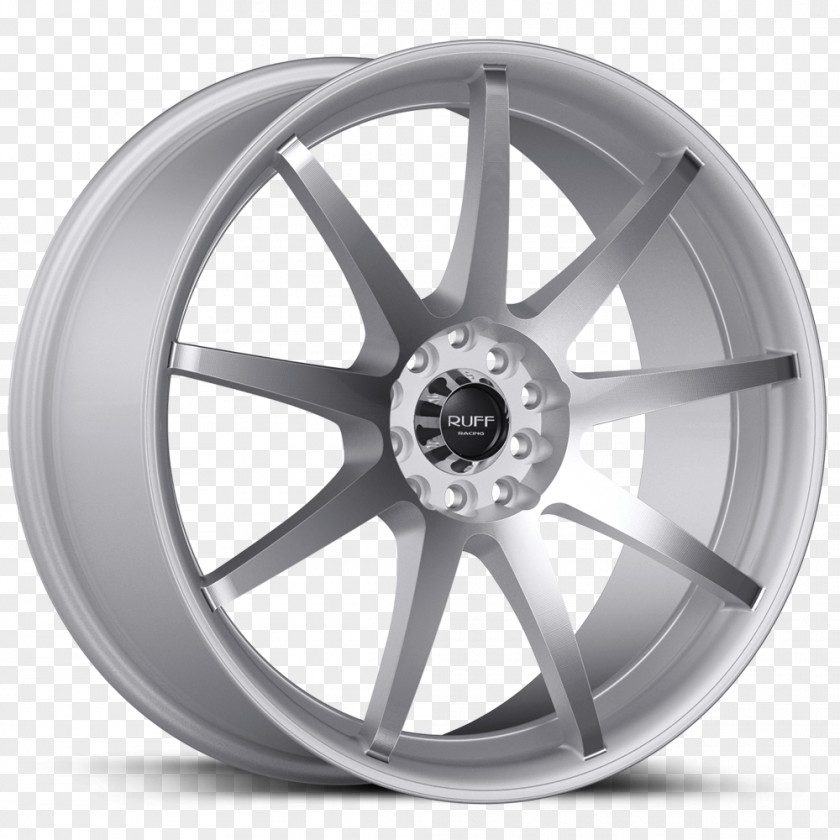 Silver Alloy Wheel Spoke Rim Tire PNG