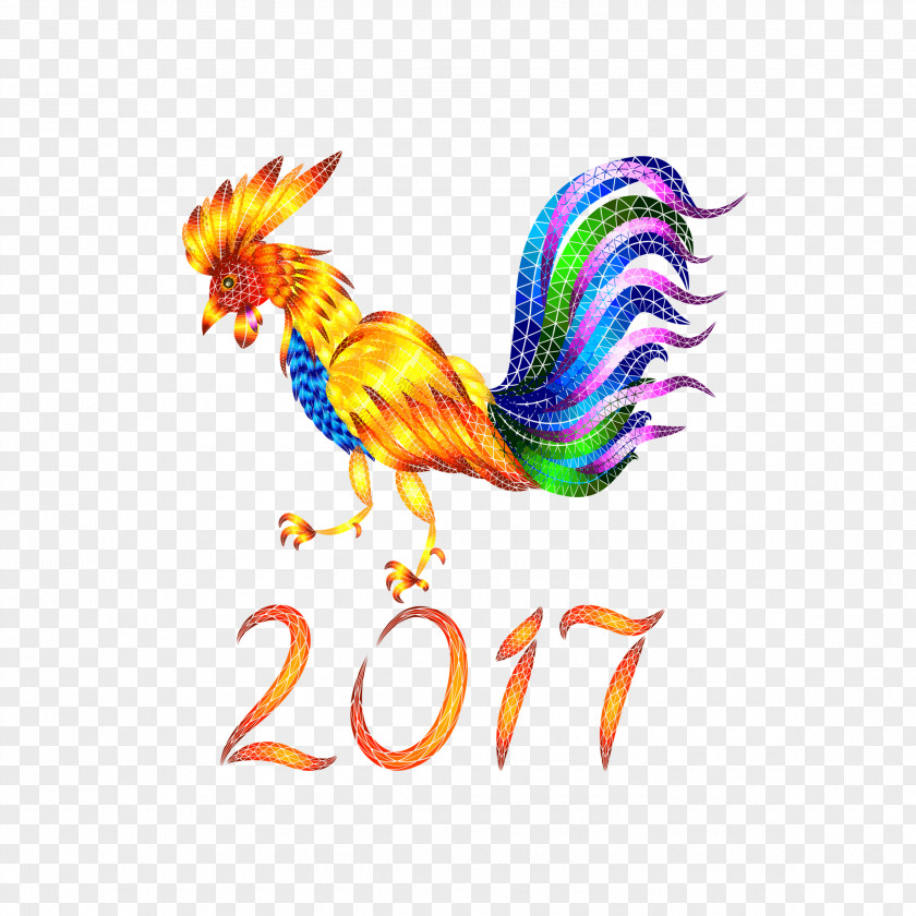 New Year,Colorful,Rooster,Chinese Year Chinese Zodiac Rooster Clip Art PNG