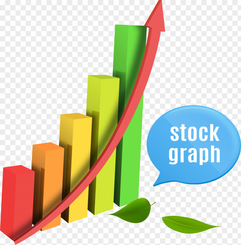 Vector Red Up Arrow And Chart Graphic Design Clip Art PNG