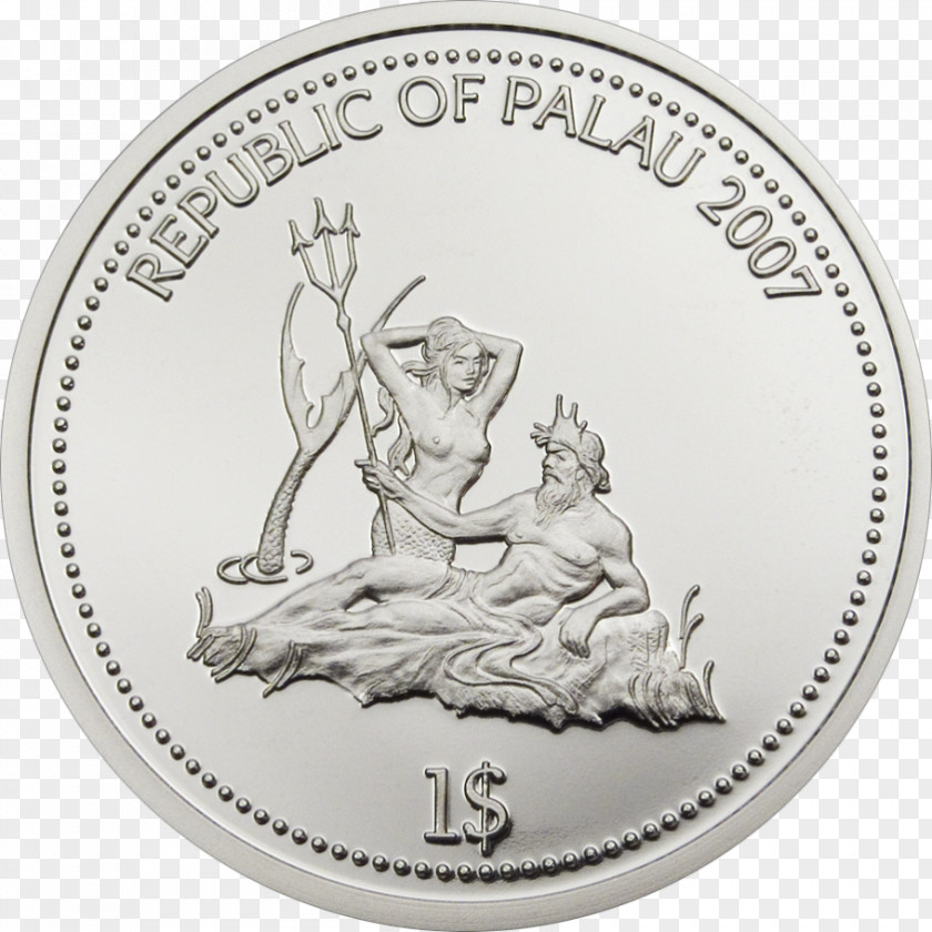 Green Lady Slipper Australian One Dollar Coin Silver Mint Nickel PNG
