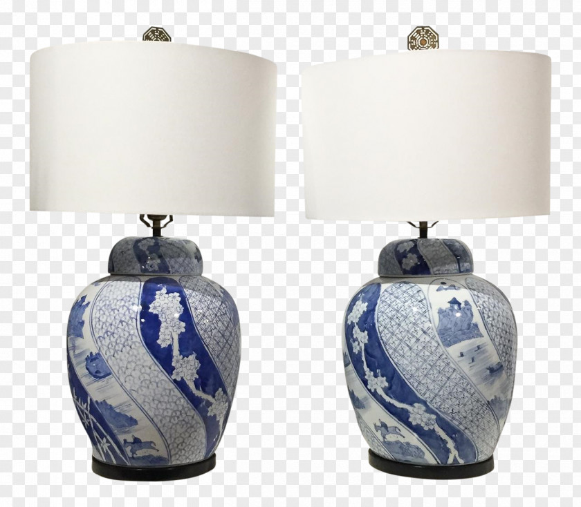 Lamp Lighting Blue And White Pottery Ceramic PNG
