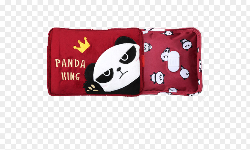Burgundy Panda Electric Heater Electricity Bag Tmall Hot Water Bottle PNG