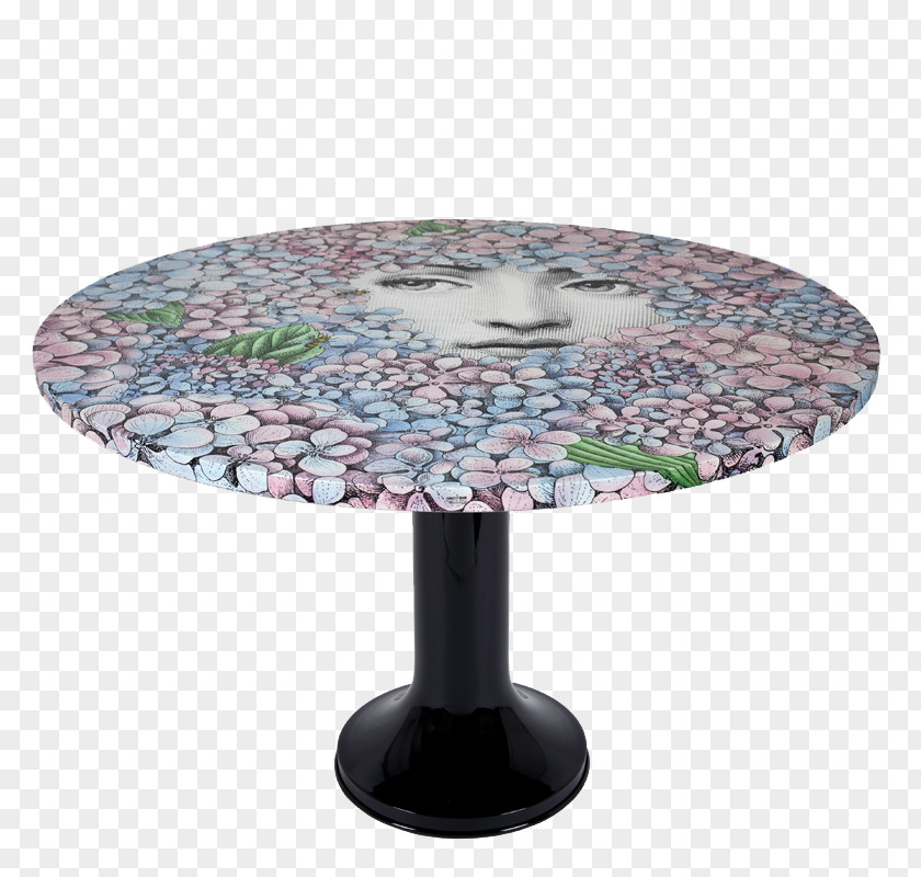 Hand Painted Hydrangea Table Chair Stool PNG