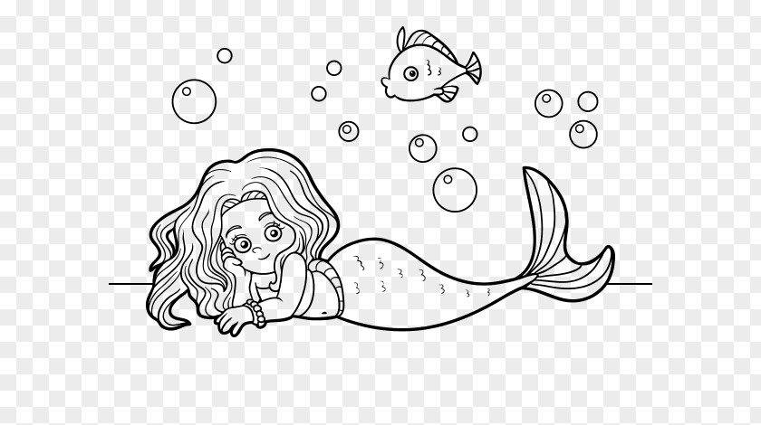 Mermaid Template Elsa Anna Coloring Book Drawing Disney Princess PNG