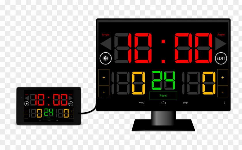 Score Board Scoreboard Display Device Cartoon Basketball Go Game Clock PNG