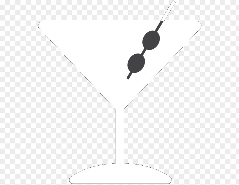 M Line Cocktail Glass Product Design Martini Black & White PNG