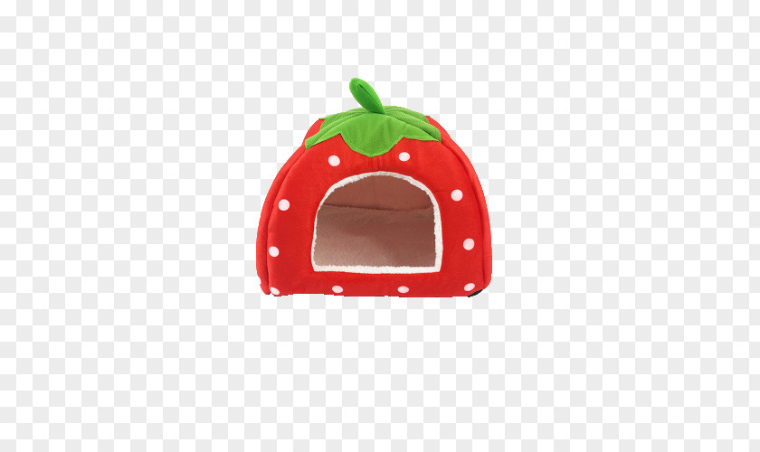 Red And White Strawberry Cat Litter Puppy Dog Cage Pet PNG