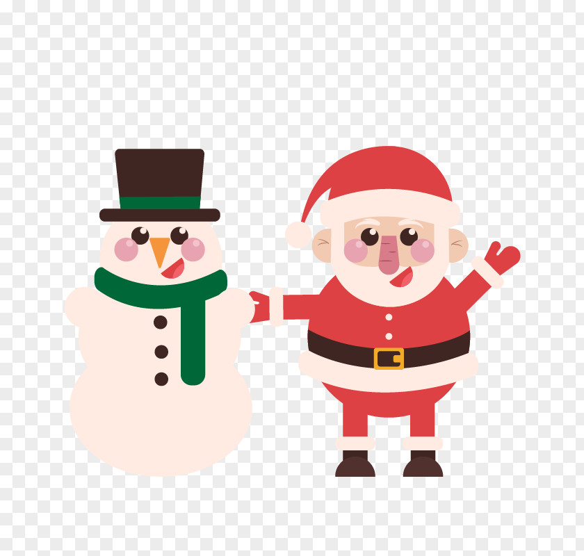 Santa Claus And Snowman Reindeer Christmas Ornament Clip Art PNG