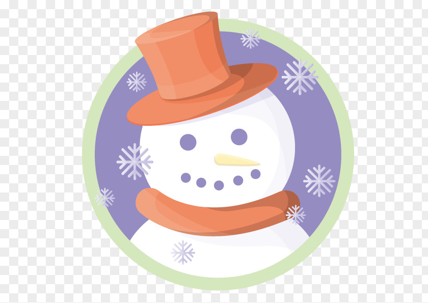 Vector Cute Snowman Tag Christmas Snowflake Clip Art PNG