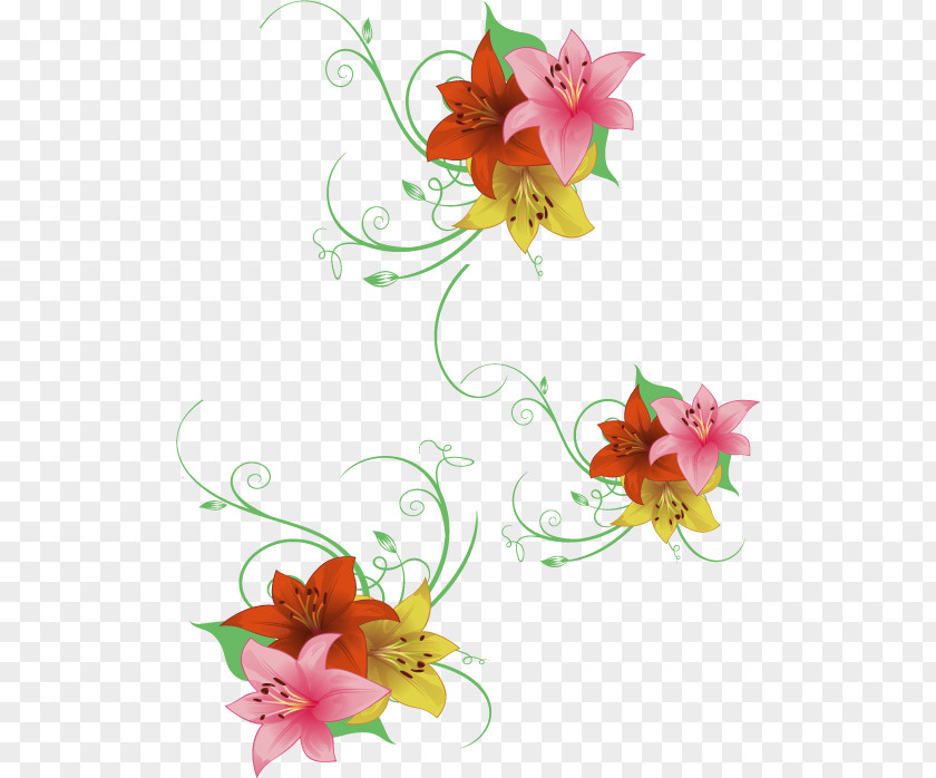 Colorful Hand-painted Flowers Floral Design Flower Petal PNG