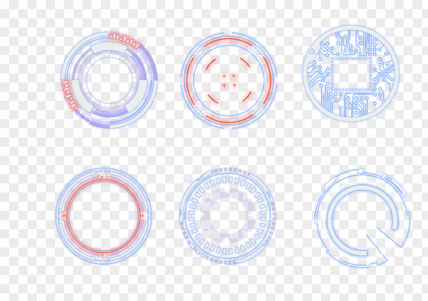 Decorative Circle Of Science And Technology PNG