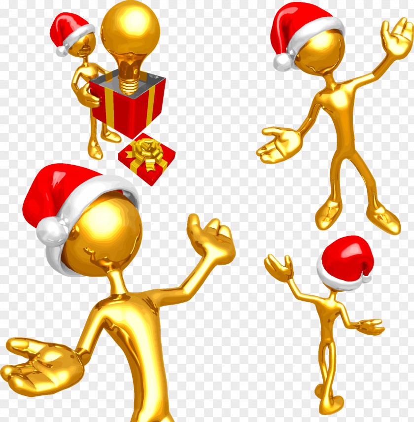 3D Villain New Year Christmas Clip Art PNG