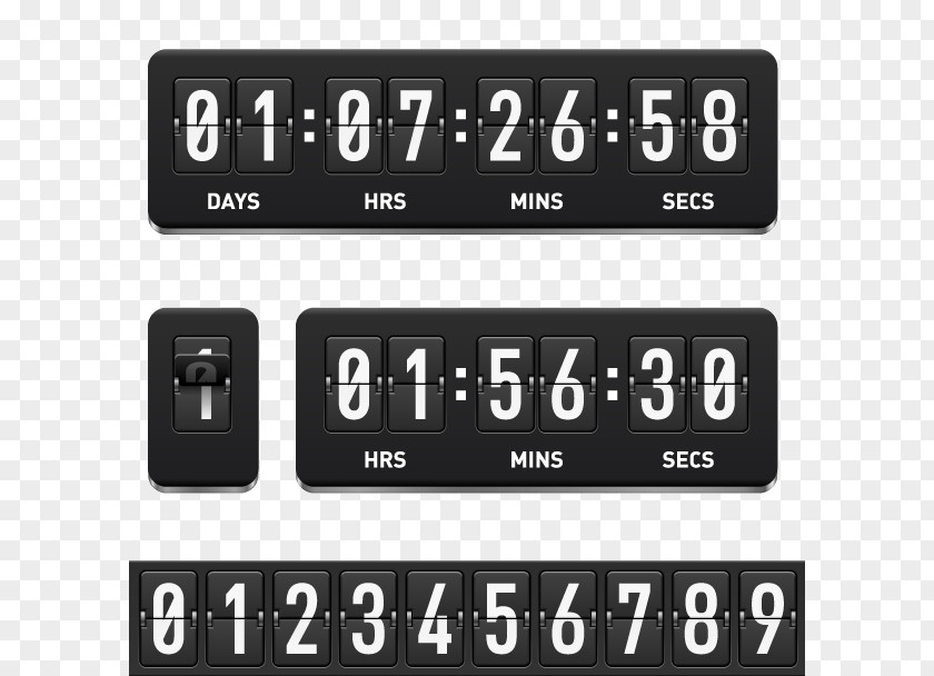 Flip Clock Texture Vector Material Countdown Timer Royalty-free PNG