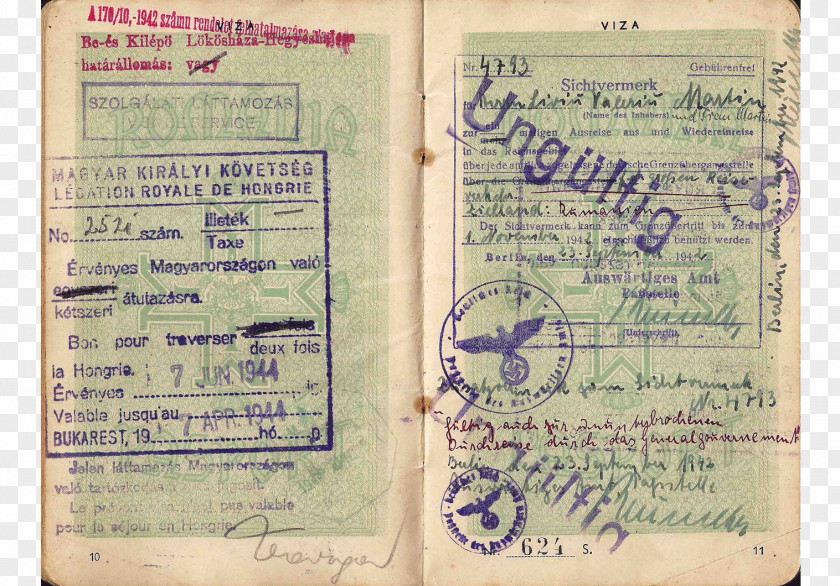 Visa Passport Document PNG