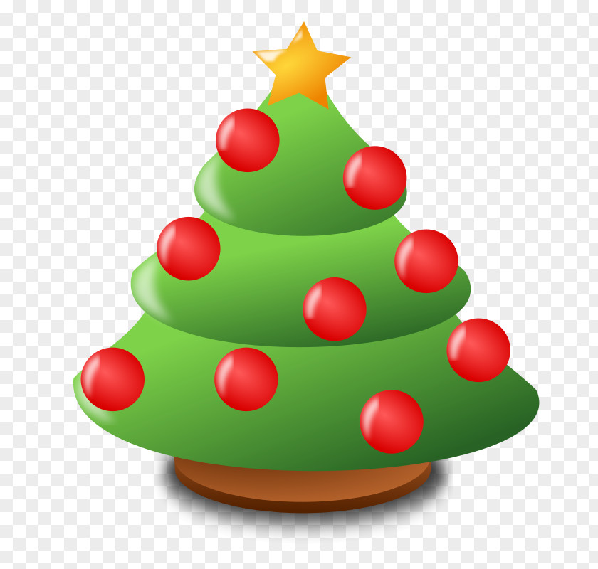 Free Vector Christmas Art Tree Cartoon Clip PNG