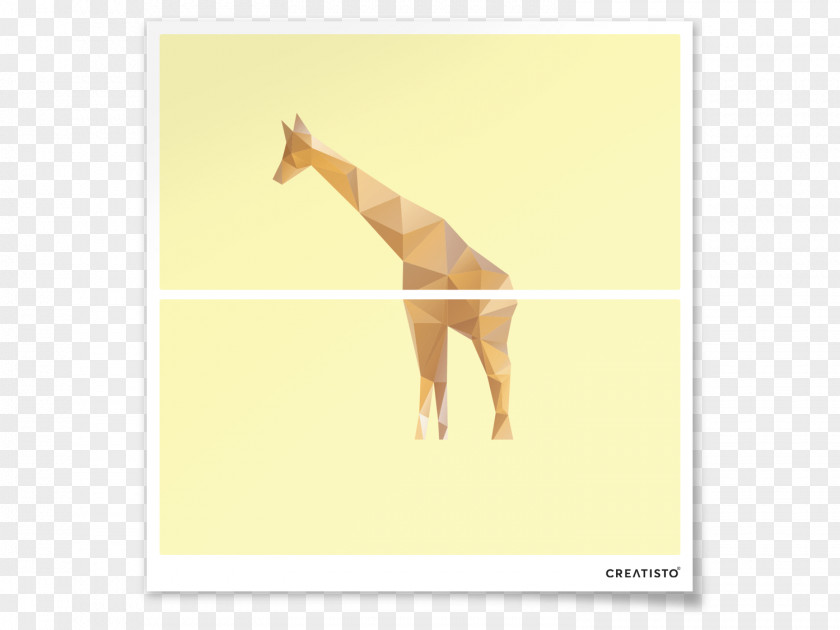 Giraffe Origami Fauna Text Door PNG